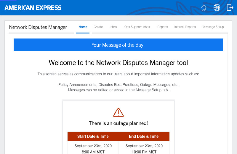 Network Disputes Manager