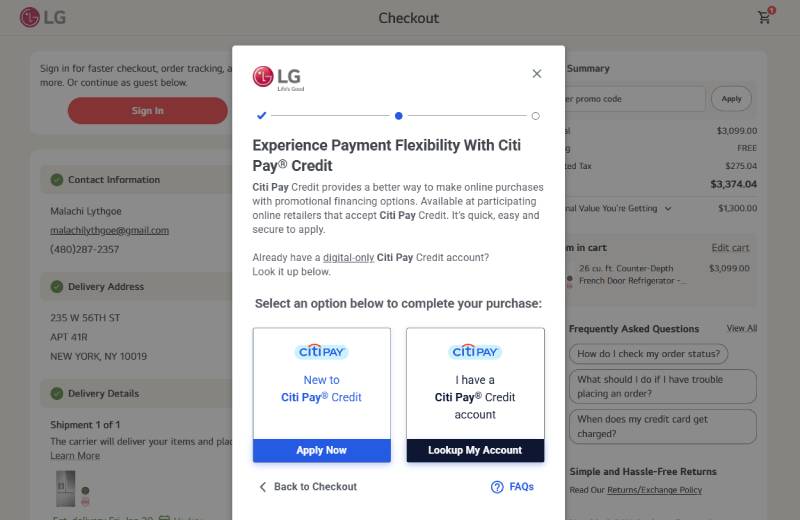 ChargeAfter & Citi Pay